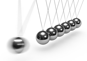 Living in a material world | Newton's cradle - physics in action