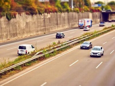 Cars on motorway