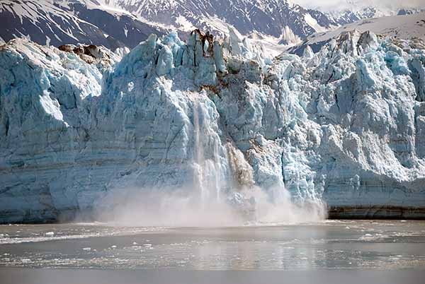 Alaska glacier calving