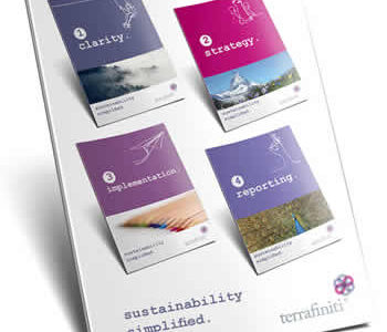 Sustainability Simplified - image of 4 steps on document cover