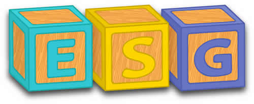 Sustainability Disclosure Grows Up - image of ESG letters in toy blocks