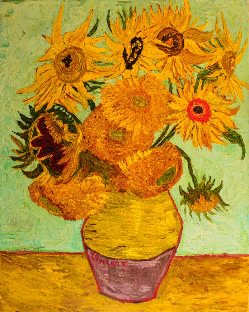 Van Gogh's Sunflowers painting.
