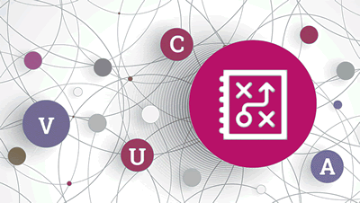 Context-for-Strategy image featuring complex intersecting arcs and text: VUCA